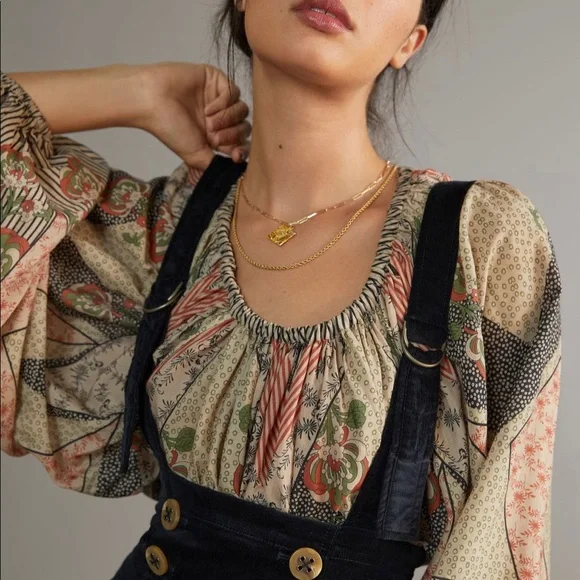 ANTHROPOLOGIE BUTTONED PINAFORE JUMPSUIT—SIZE 4—BRAND NEW WITH TAGS - Picture 3 of 5